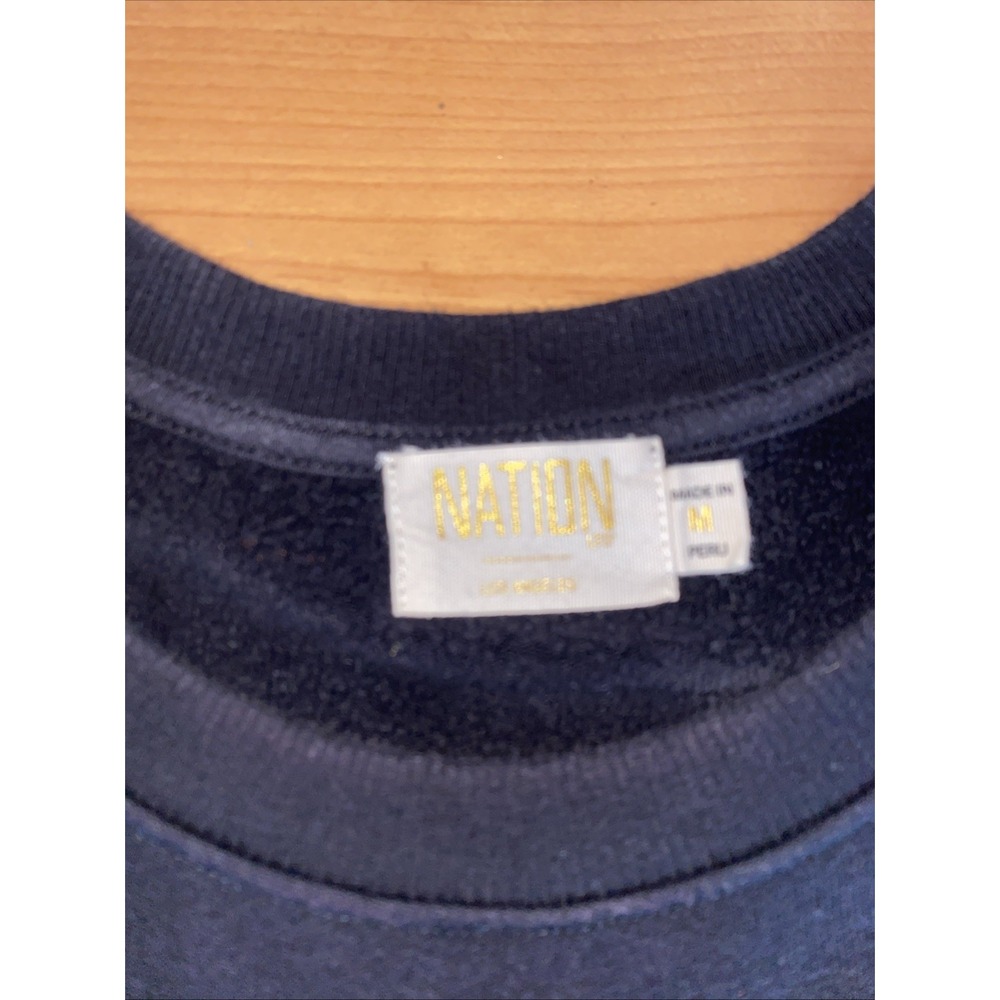 Nation LTD Puff Long Sleeve Sweatshirt Pullover Womens Size M Black Cotton - Picture 6 of 11